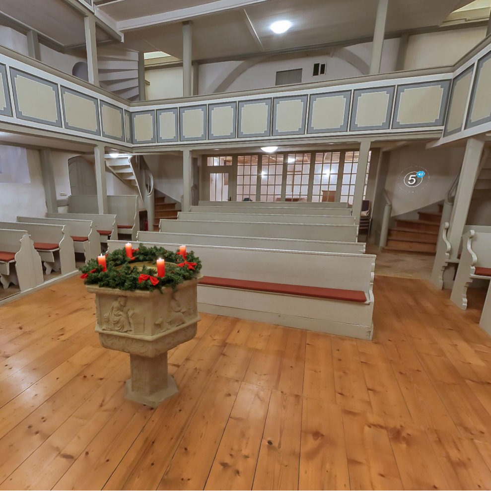 Bildausschnitt aus der digitalen Tour 'Weihnachtskirche 2021'